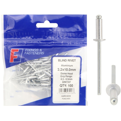 ForgeFix Prepack Dome Head Rivets 4.8x16.0mm (Bag100)