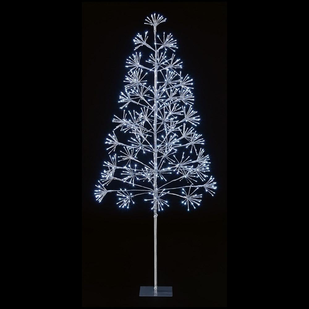 Premier Decorations - LED Silver Sparkle Tree - 6ft