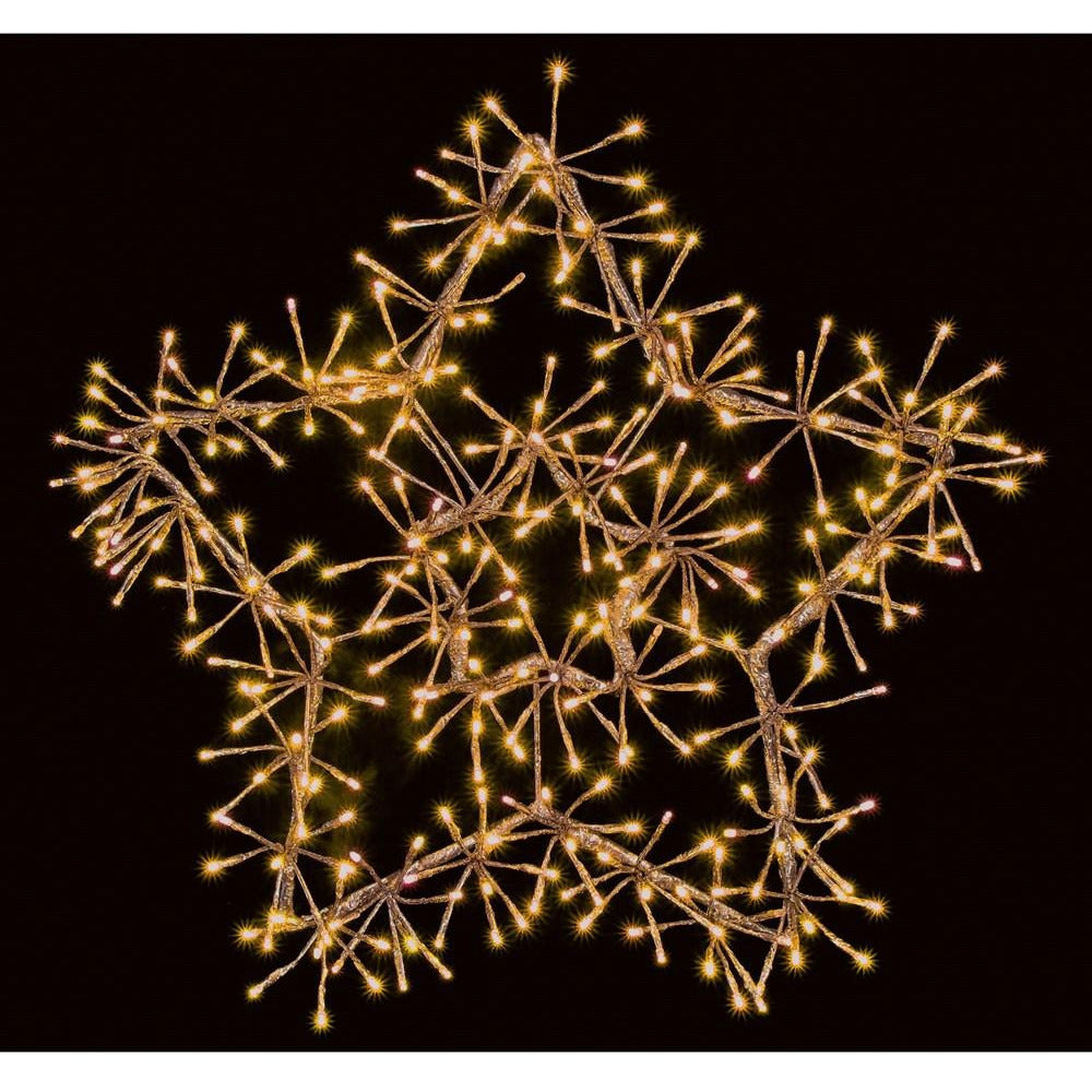 Premier Decorations - LED Star Shape Cluster Gold - 60cm