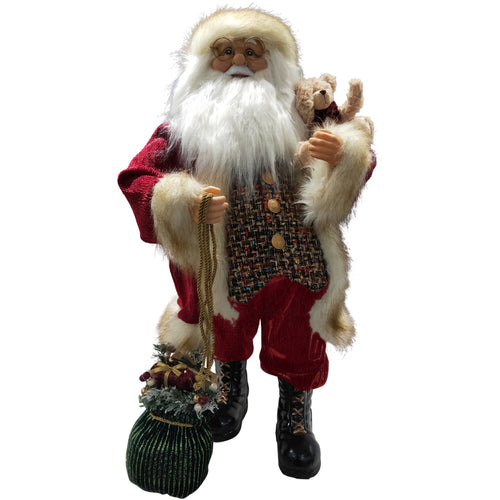 Standing Santa Dark Red - 180cm