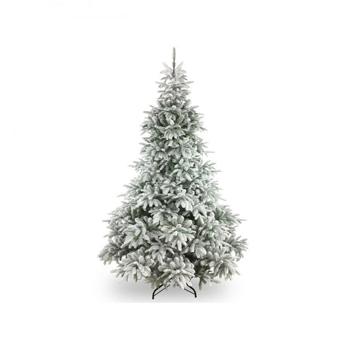 National Tree Company - Frosted Andorra Fir Tree - 7.5ft - Green/white