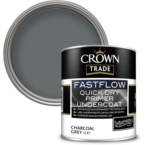 Crown Trade Fastflow Quick Dry Undrcoat Charc Grey 1L