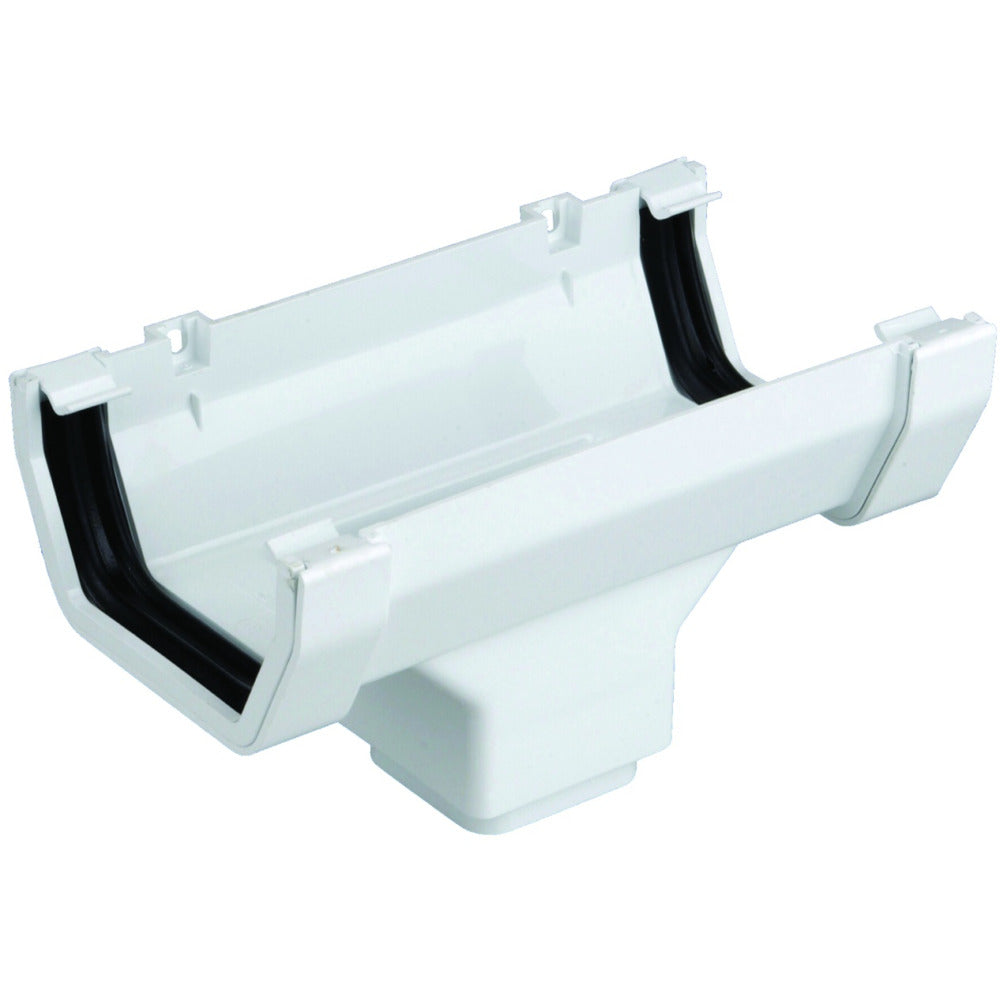 Rainwater SquareLine OsRSq PVC-U Running Outlet White 100mm