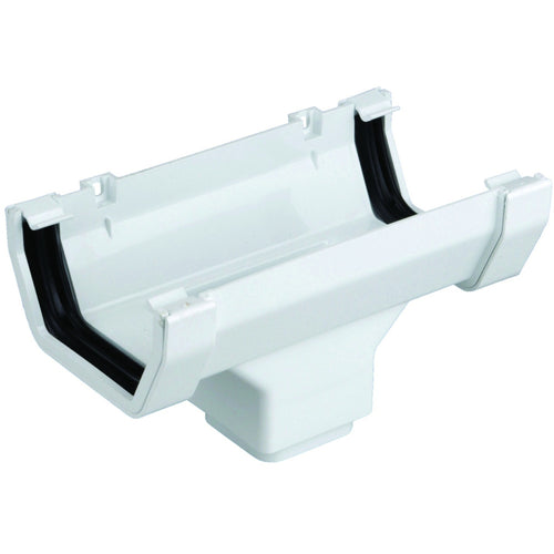 Rainwater SquareLine OsRSq PVC-U Running Outlet White 100mm