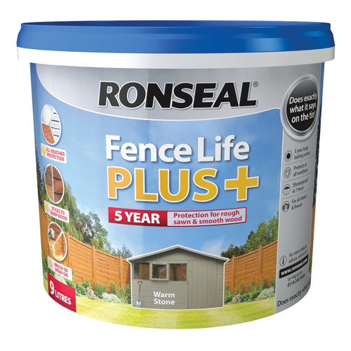 Ronseal Fence Life Plus Warm Stone 9L
