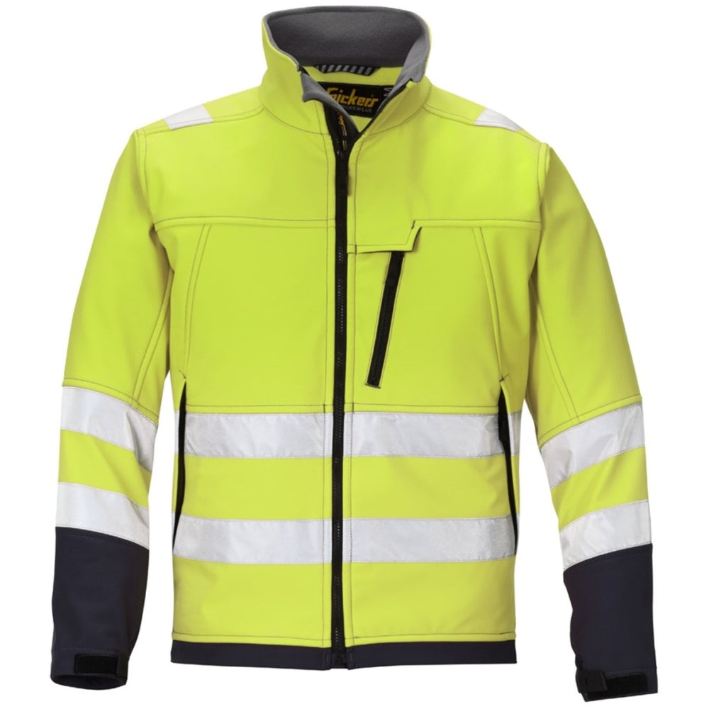 Snickers - High-Vis Softshell Jacket Class 3 - High vis yellow\\Steel grey
