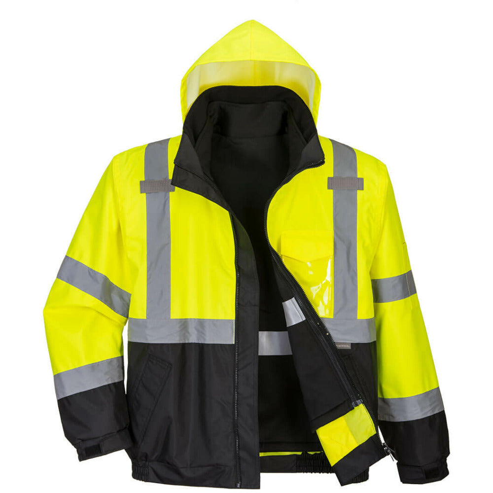 Portwest  - Hi-Vis Premium 3-in-1 Bomber - Yellow/Black