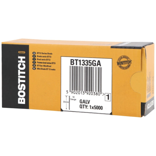 Bostitch 18Gauge Brad 5000PC Galvanised BT1335GA - 35mm