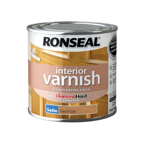 Ronseal Interior Varnish French Oak Satin 250ml