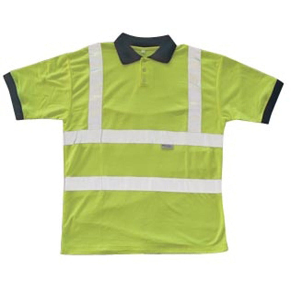 YOKO - Hi-Vis Polo Shirt 3M Tape Yellow Small