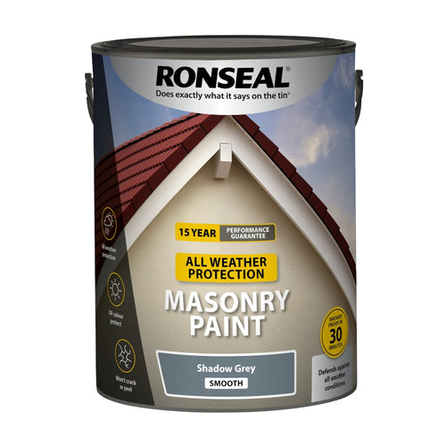 Ronseal All Weather Masonry Paint Shadow Grey 5L