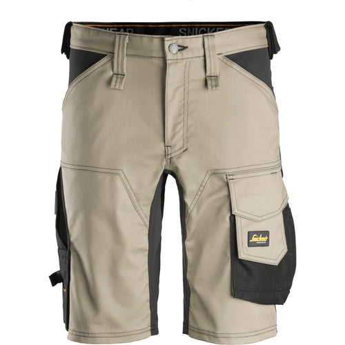 Snickers - AllroundWork, Stretch Shorts - Khaki\\Black
