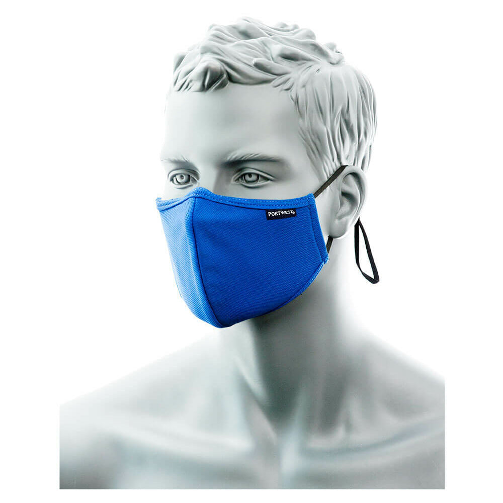 Portwest - 3-Ply Nose Bridge Mask  (Pk25) - Royal Blue