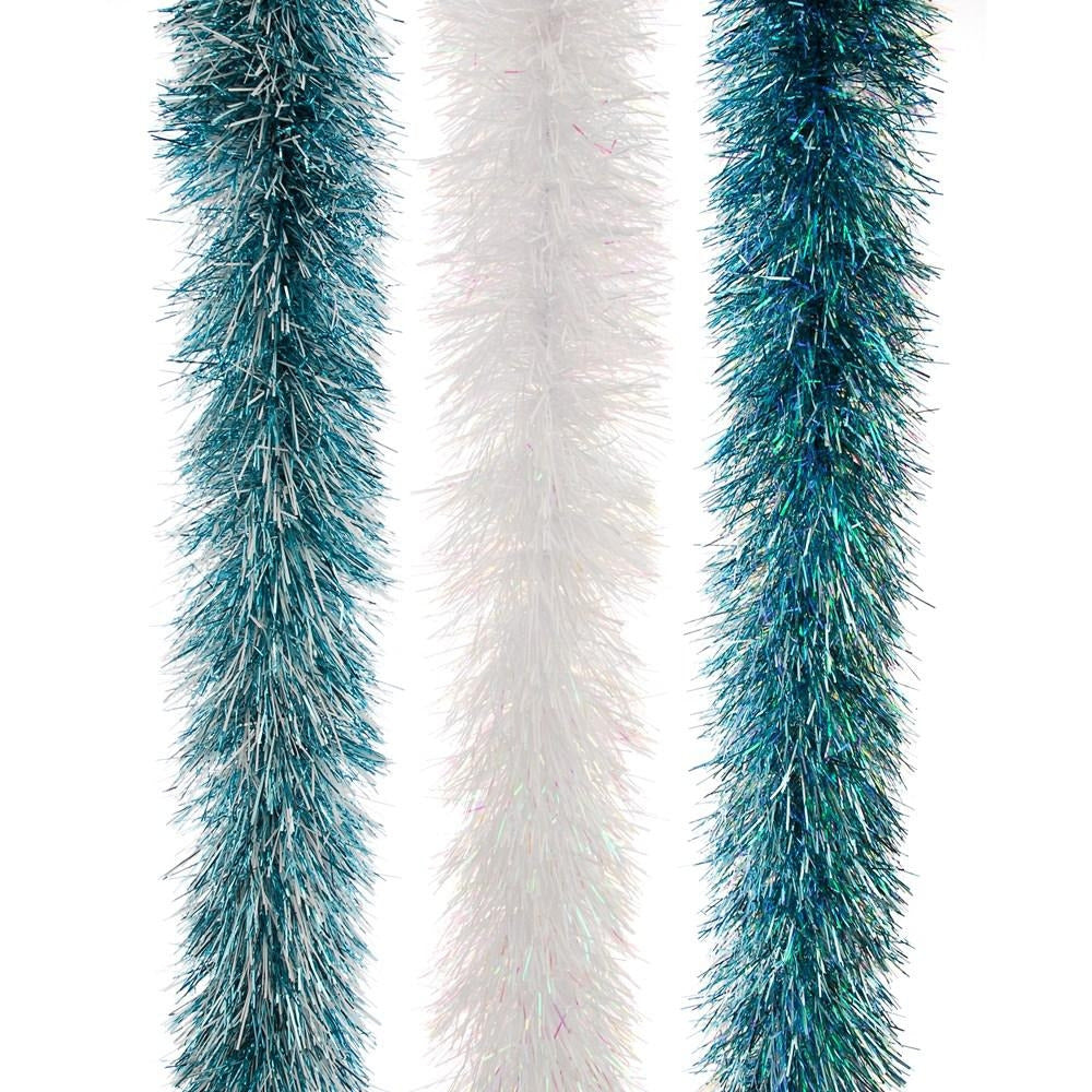 Festive - Luxury Downswept Tinsel 3 Assorted Pastel Colours - 2m x 15cm