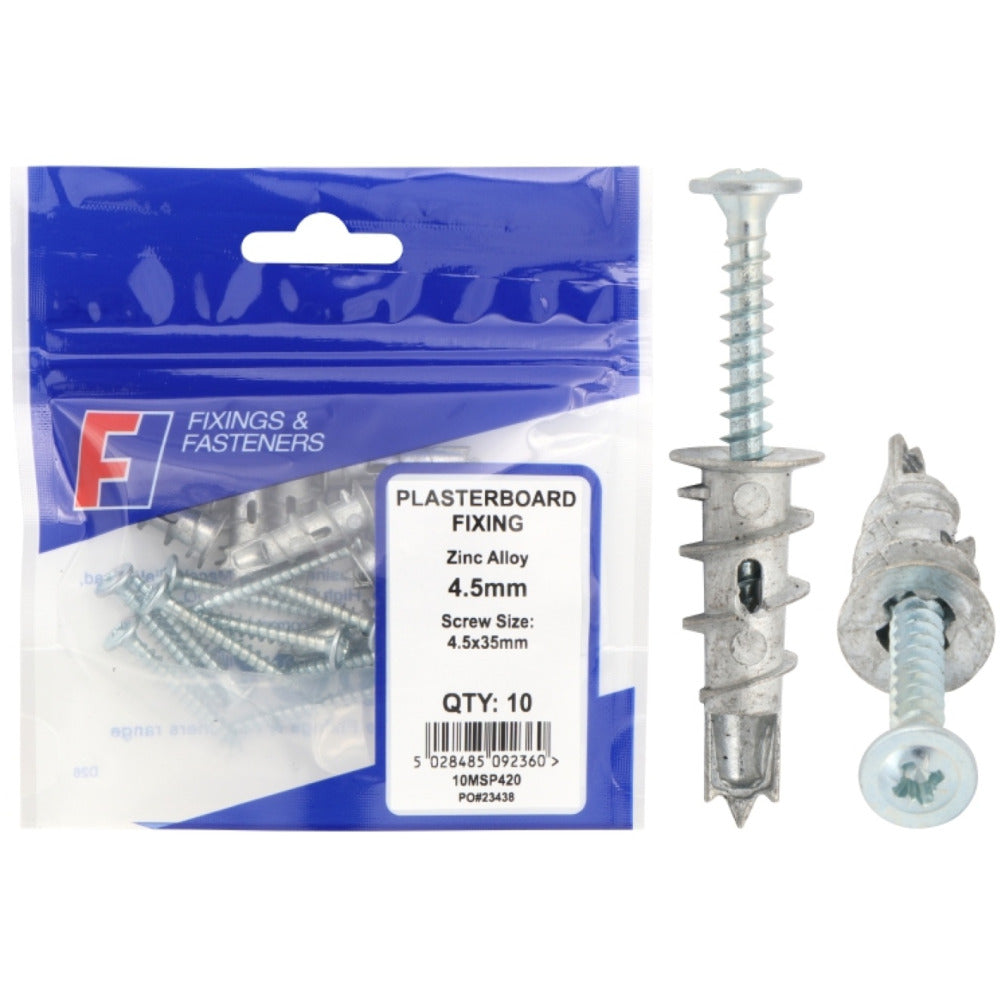 ForgeFix Prepack Speed Plug Plasterboard Fixing Zinc (Bag25)