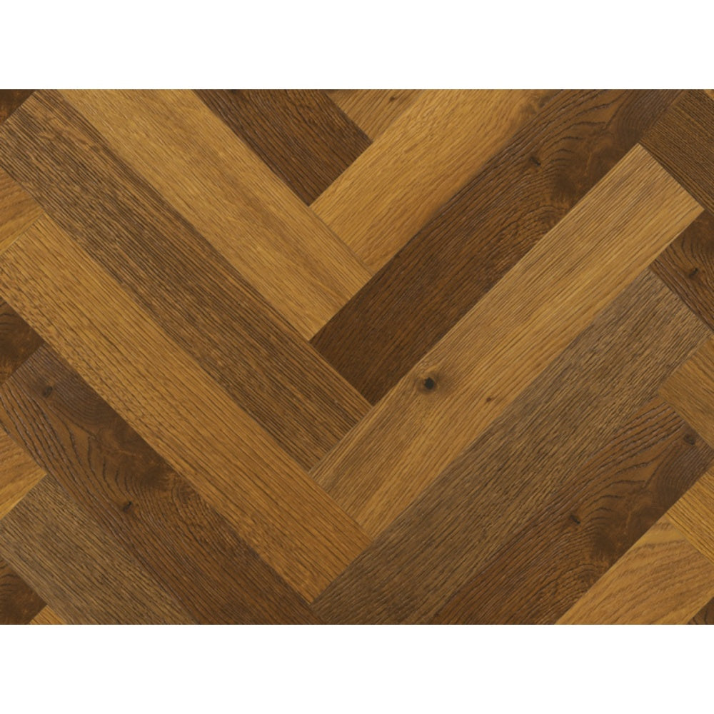 Herringbone Morrison Oak Smoked Brushedsmoked, Brushed, UV Matt Lacquered Engineered Flooring 18mm