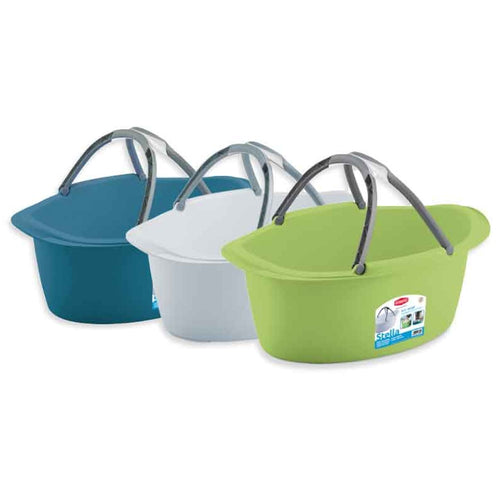 Dosco - Oval Laundry Basket Low \Stella\ 60 x 40 x 115cm Mixed Colours