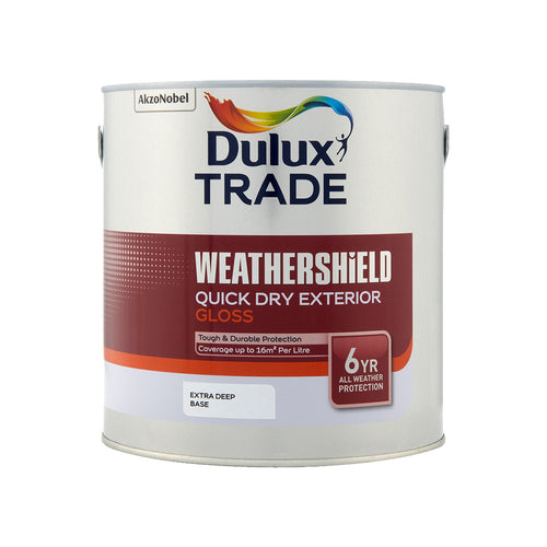 Dulux Trade Weathershield Quick Dry Exterior Gloss Extra Deep Base 2.5L