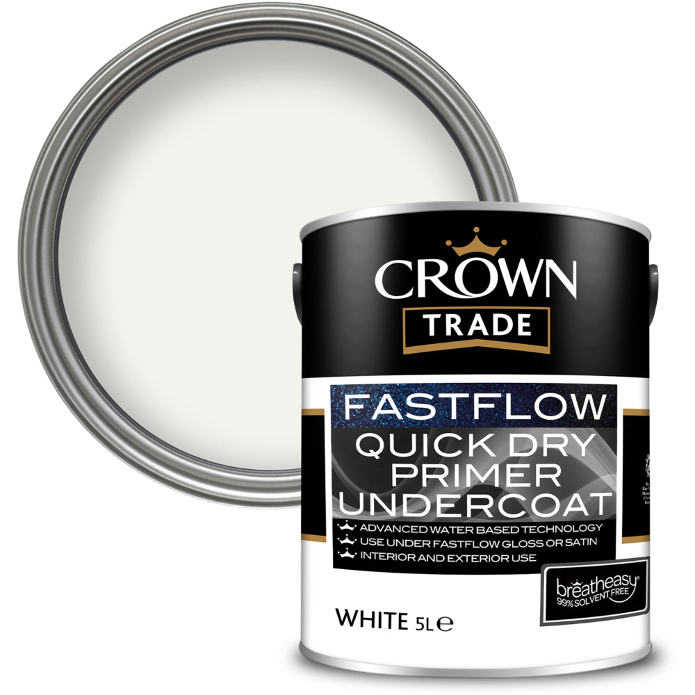 Crown Trade Fastflow Quick Dry Undrcoat White 5L