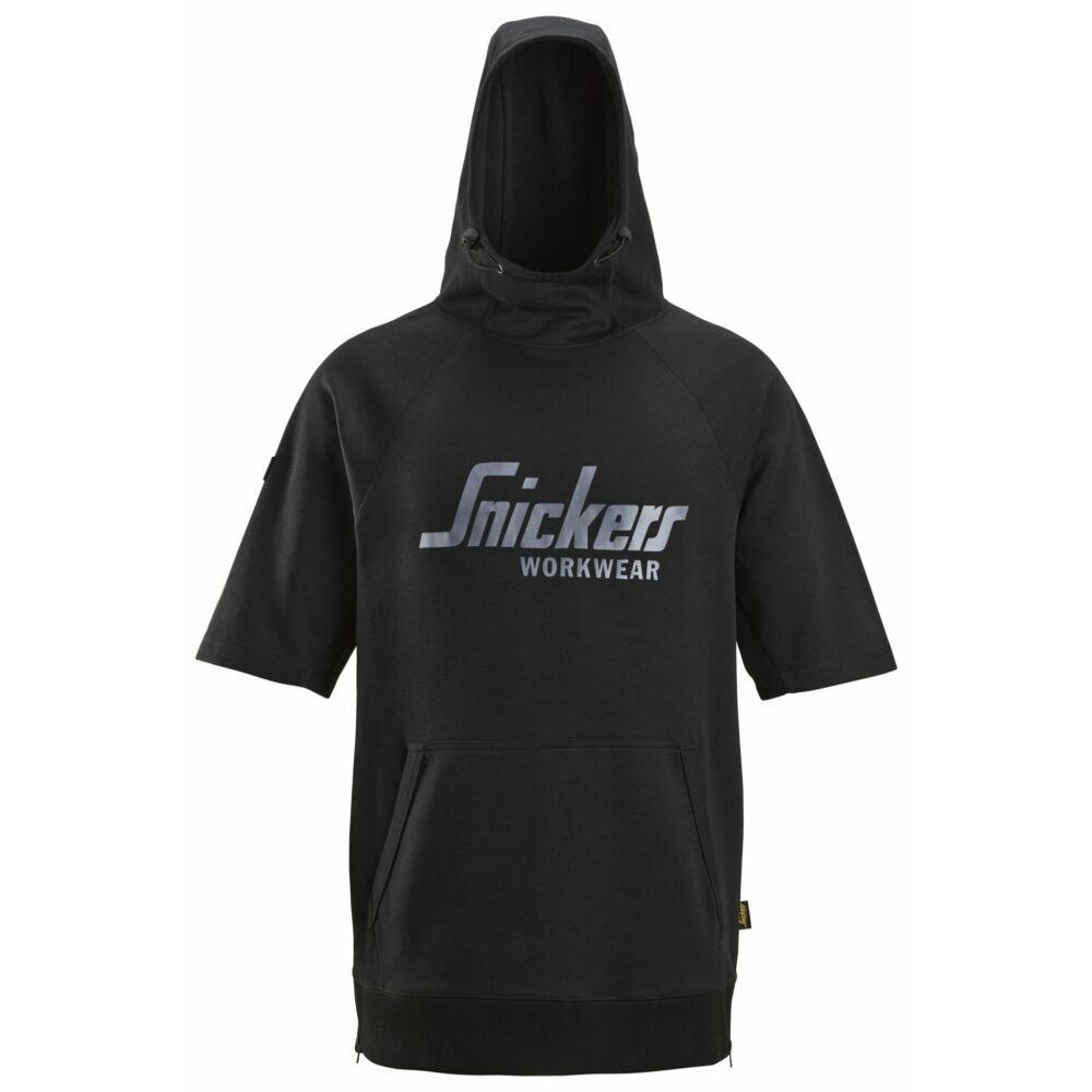 Snickers - Logo Hoodie Short Sleeve - Black