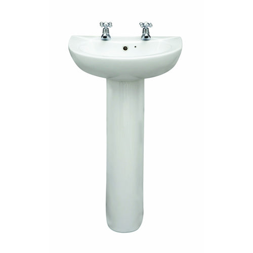 Strata Basin & Full Pedestal 2TH - 445 x 530mm