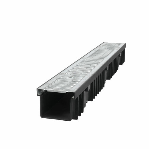 Polypropylene Channel c/w Galv Slotted Grating Lockable (105mm)