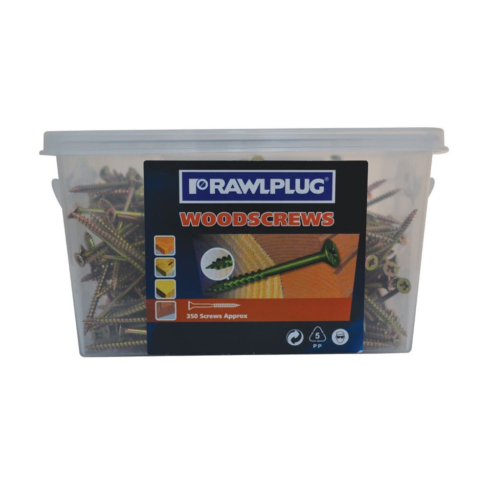 Rawlplug R-QCP Chipboard Screw 4.0 x 80 [Tub of 350]