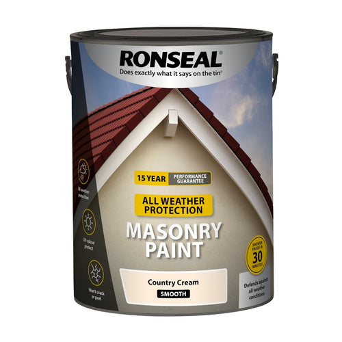 Ronseal All Weather Masonry Paint Country Cream 5L