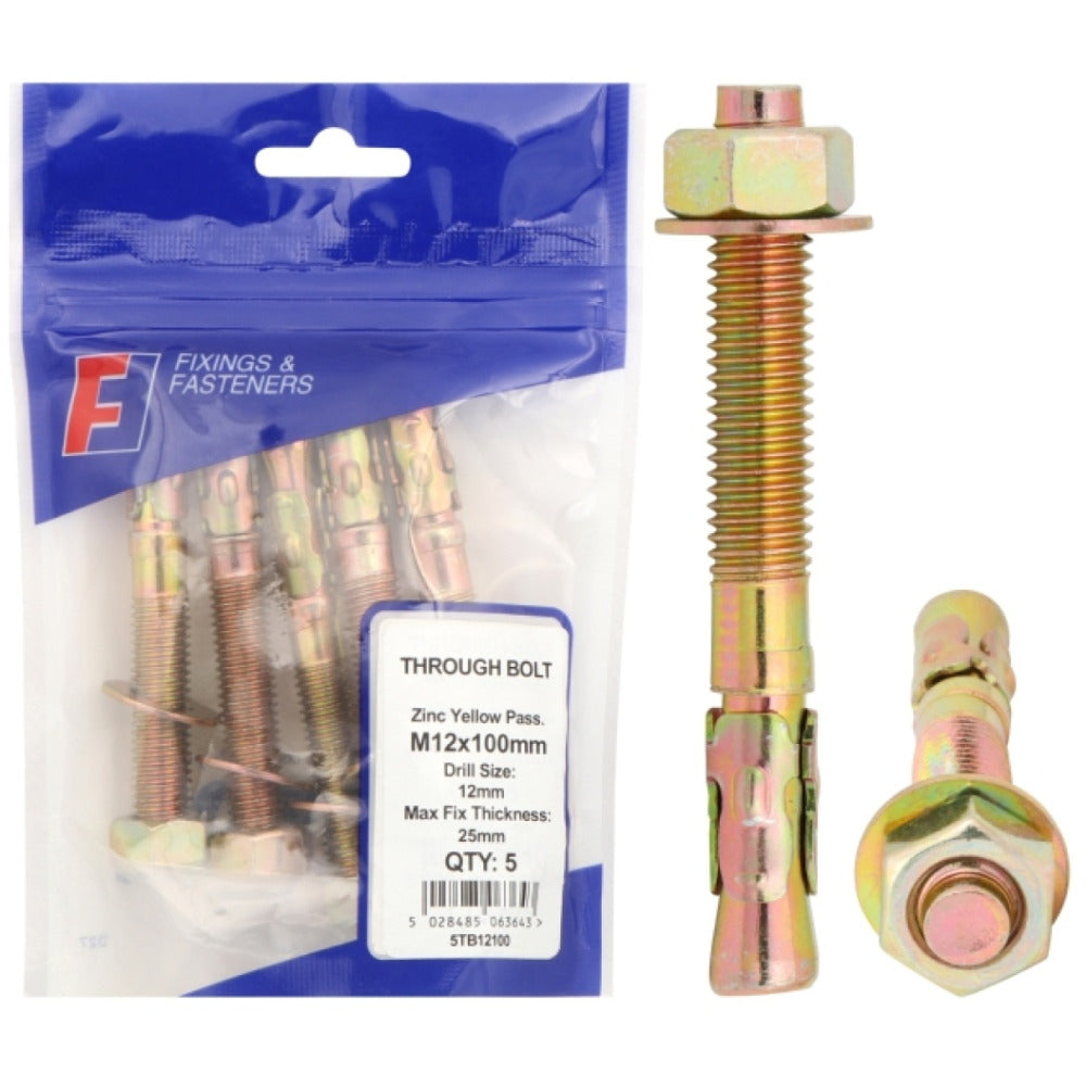 ForgeFix Prepack Through Bolt M8x75mm (Bag10)