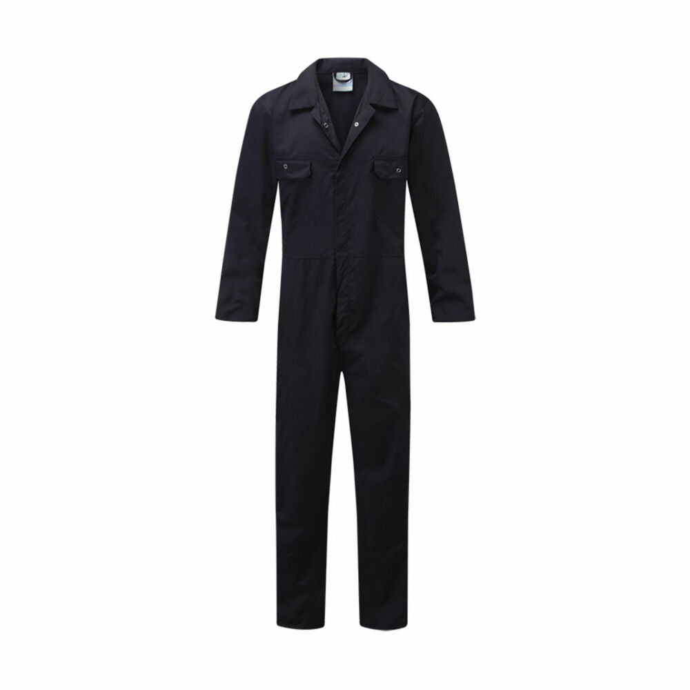 Fort Workforce 210gsm Stud-Front Coverall Navy - M