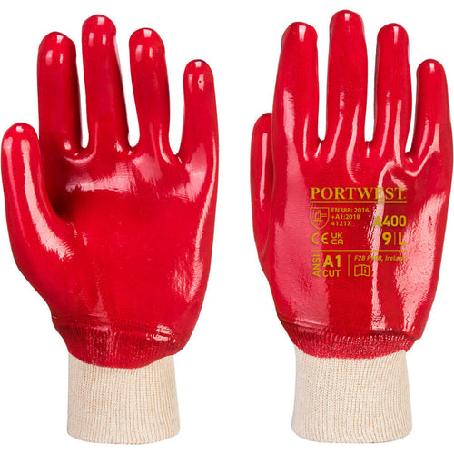Portwest - PVC Knitwrist - Red