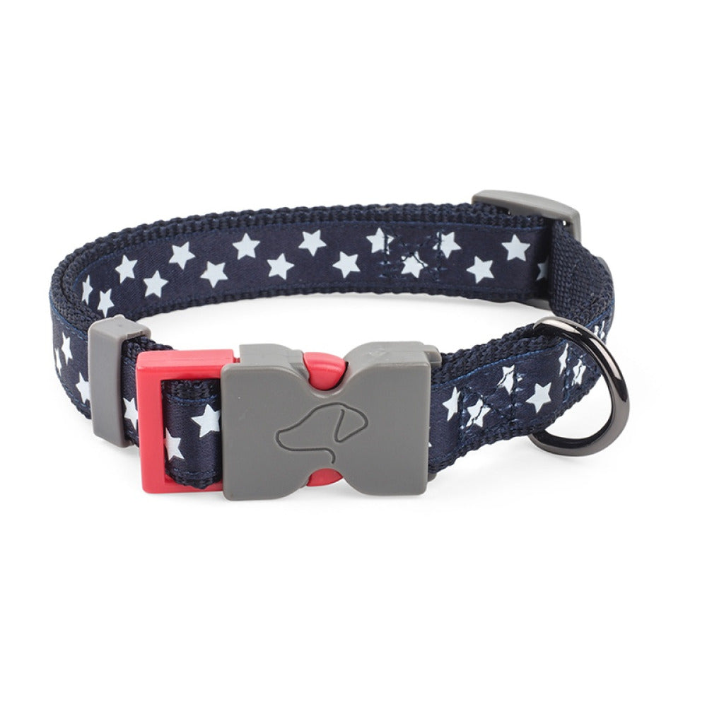 Zoon - Starry Navy M WalkAbout Dog Collar (31cm-47cm)