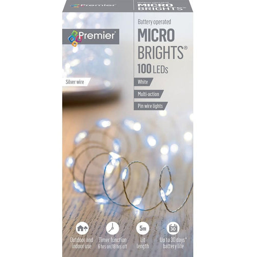 Premier Decorations - 100 LED MicroBrights - White