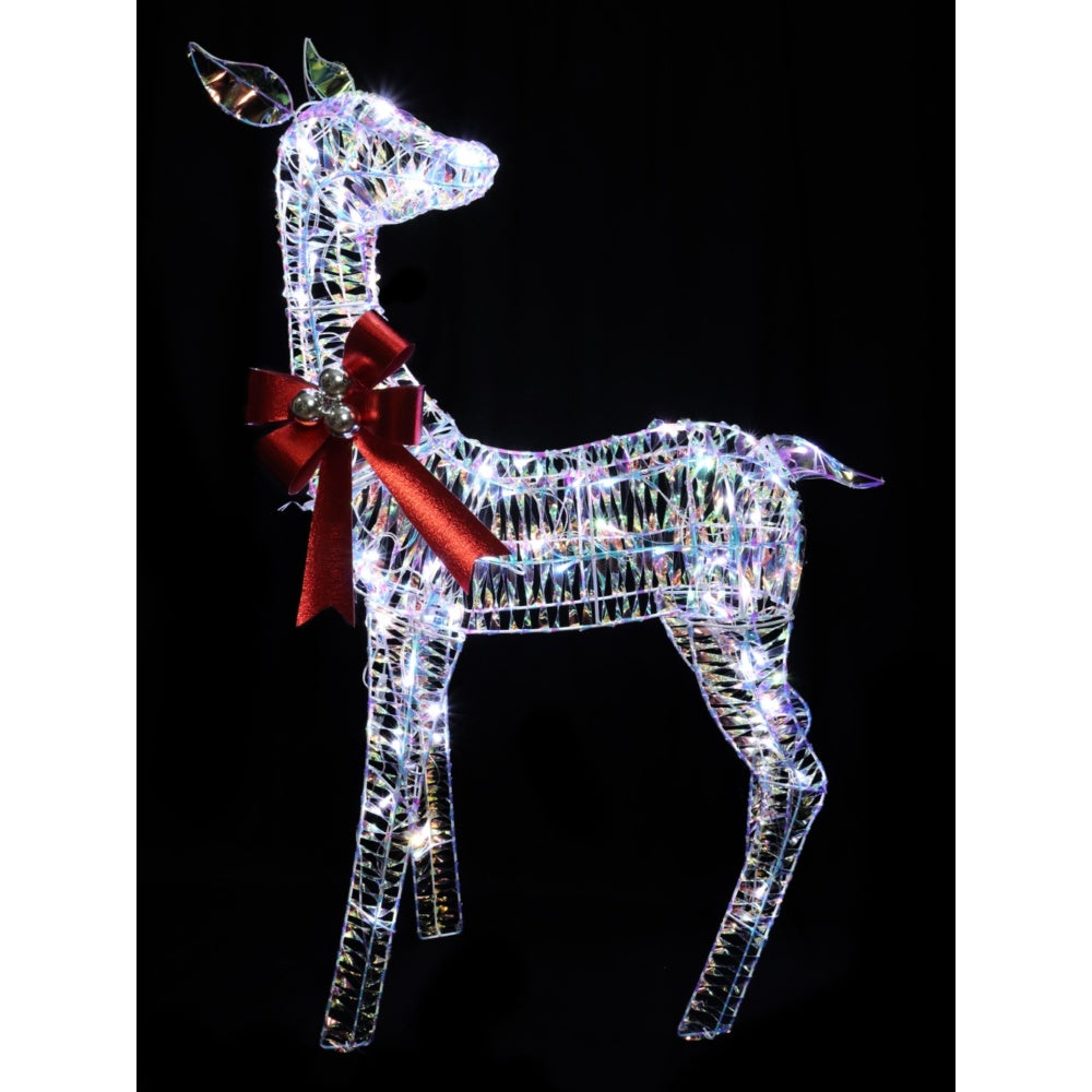 LED Iridescent Standing Reindeer - 110cm