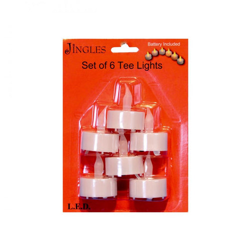 Jingles - Set of 6 Time Smart LED Mini Votives Display