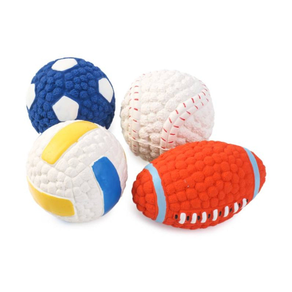 Zoon - Squeaky 6cm Latex Pooch Ball (4 Designs)