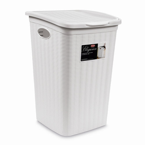 Dosco - Elegance Laundry Hamper Basket 38 x 37 x 54.5cm White