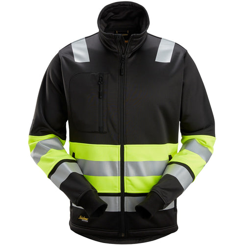 Snickers - High-Vis, Class 1 Full Zip Jacket - Black\\High Vis Yellow