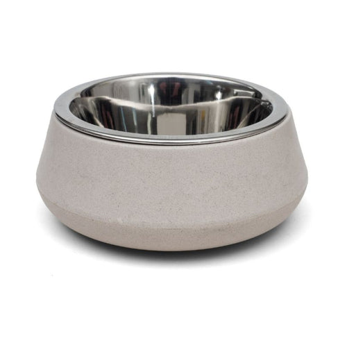 Zoon - FloorGrip Bamboo & SS Bowl - 14cm - Stone