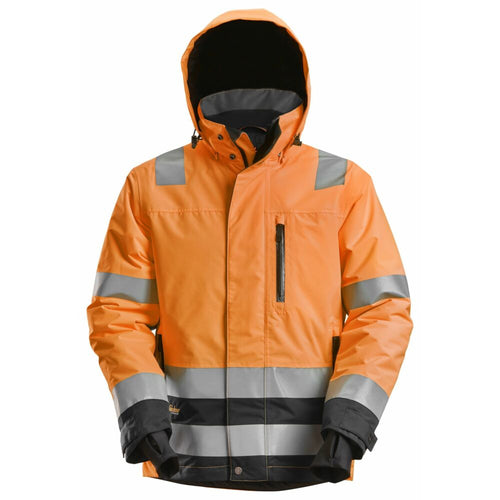 Snickers - High-Vis, Class 3 Waterproof 37.5® Insulated Jacket - High vis orange\\Black