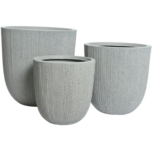 Lennox Plastic Planter Set of 3 - Beige
