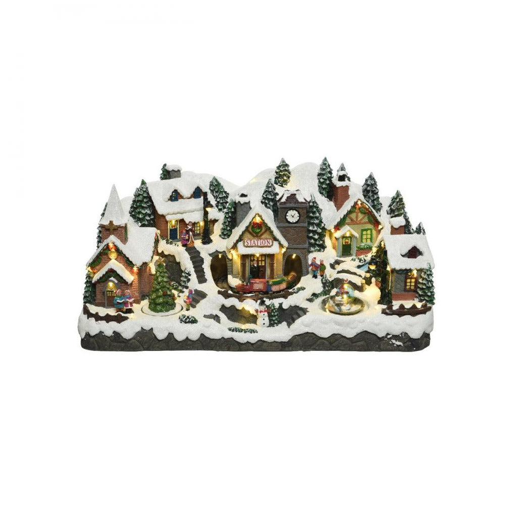 Kaemingk B.V - LED Musical Winter Scene - 27cm - Multi-Coloured