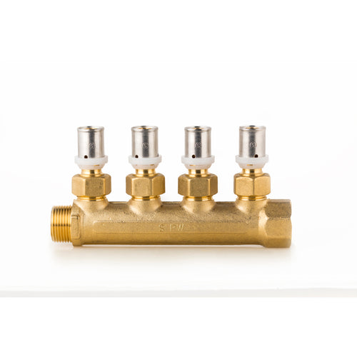 Manifold 3/4\ x 1/2\ x 4 Port W/Adaptors