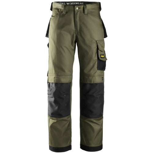 Snickers - Craftsmen Trousers, DuraTwill - Olive green\\Black