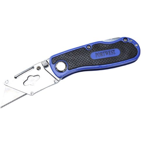 Portwest - Portwest Folding Utility Knife - Blue