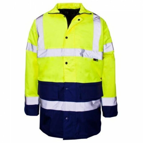 Hi-Vis Reflective 2-Tone Parka Jacket Yellow/Navy - 3XL