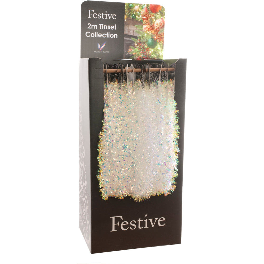 Luxury Iridescent Tinsel - 2m x 7.5cm