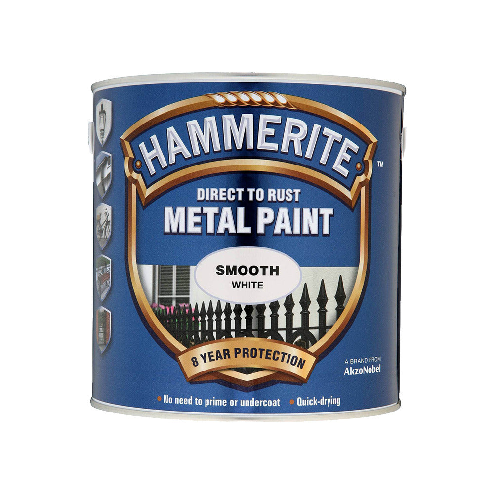 Hammerite Metal Paint Smooth White 2.5L