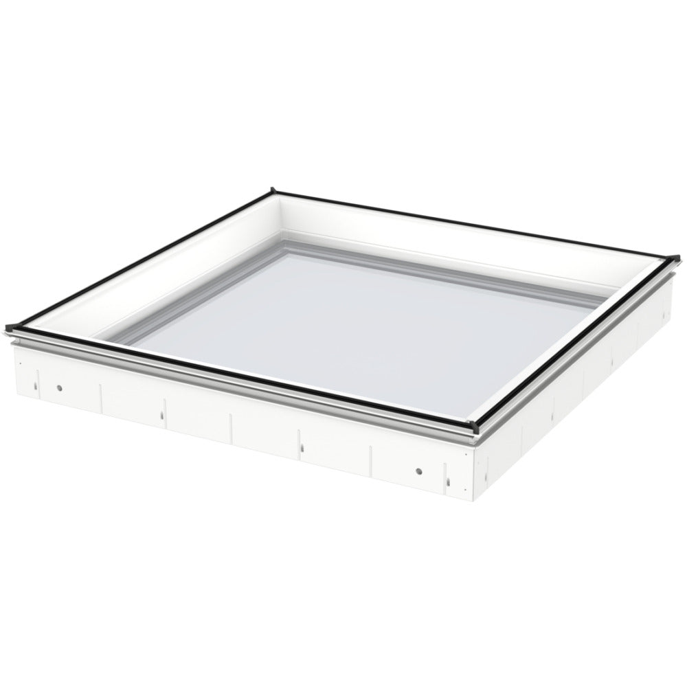 Velux Fixed flat roof window base, 100x100, double glazed