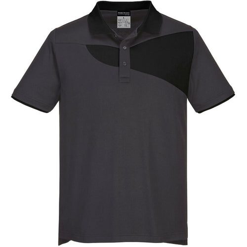 Portwest - PW2 Polo Shirt S/S - Zoom Grey/Black